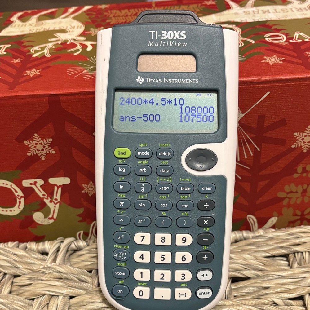 Texas Instruments TI-30XS MultiView Calculator - Gray and White
